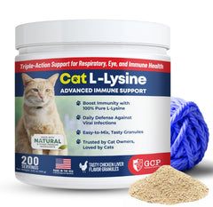Guardian’s Choice L-Lysine powder bottle for cats boosting immune health