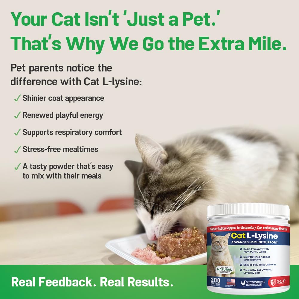 Guardian’s Choice L-Lysine powder USA-made for feline health