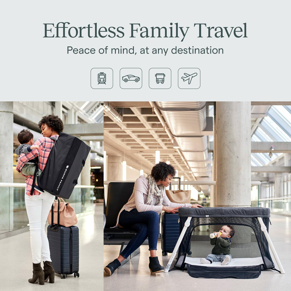 Guava Family Travel Crib 3D fold technology for compact packing