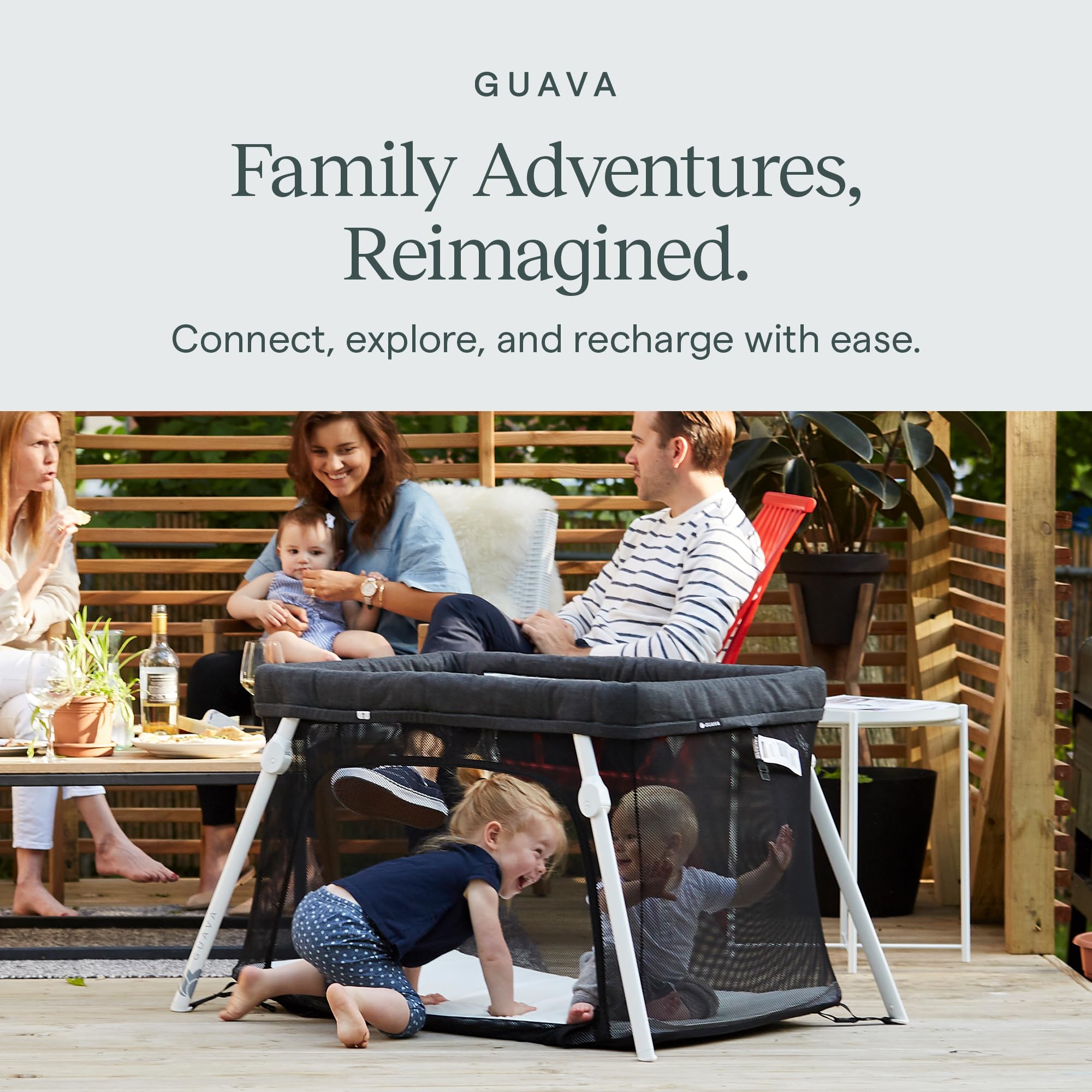 Guava Family Travel Crib washable cover for easy cleaning