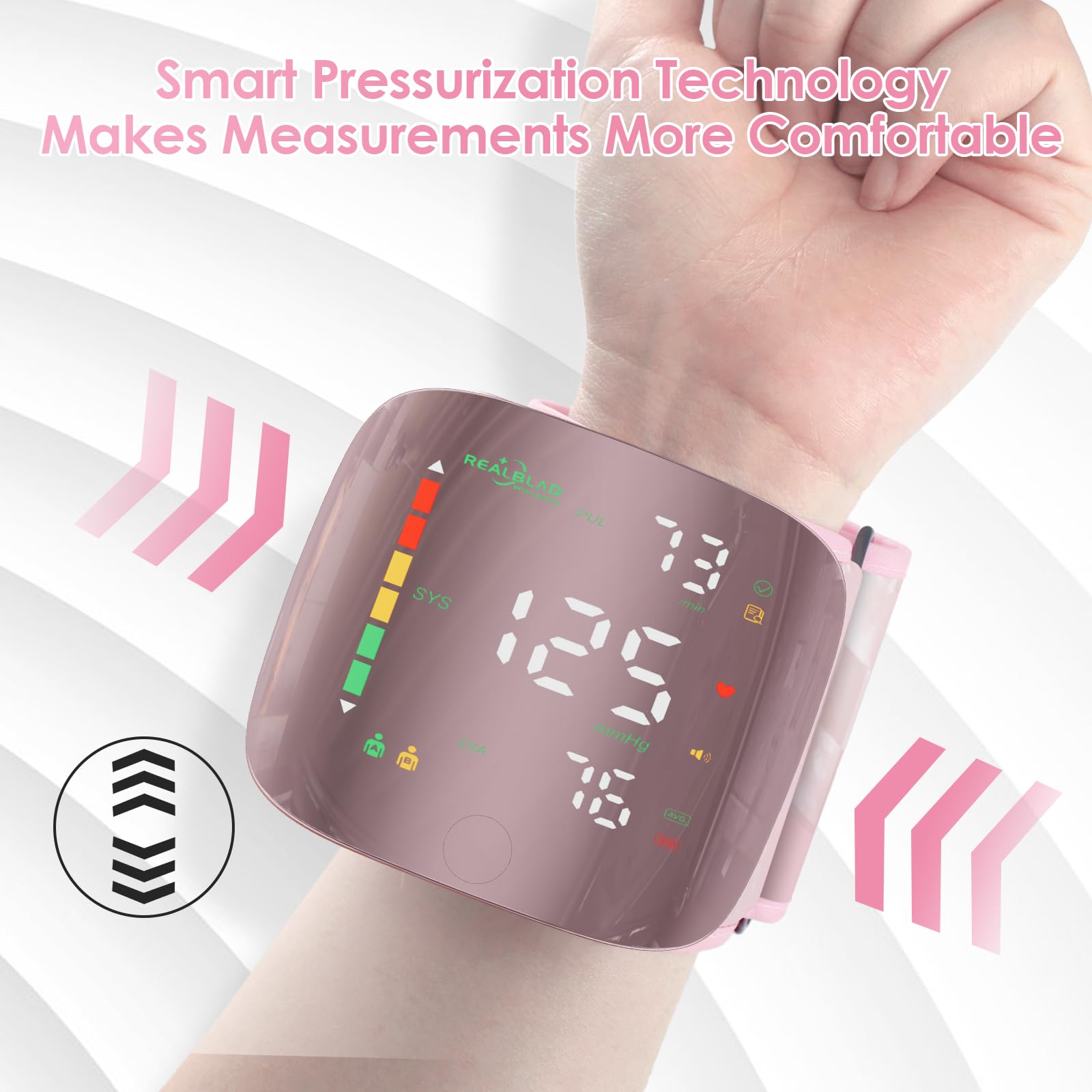 GUAEVER portable BP monitor with case for travel-ready storage