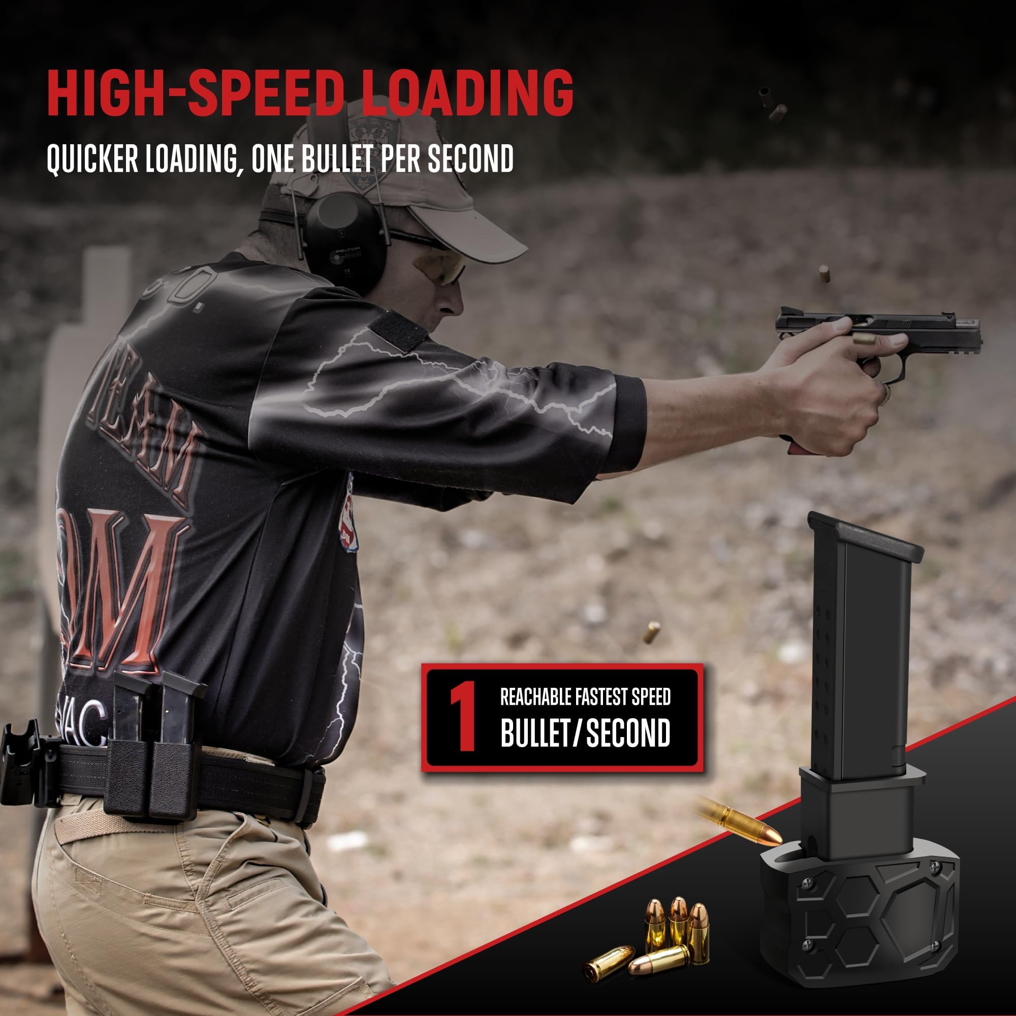 GUAWIN Magazine speed loader ideal for ranges, hunting, and outdoor shooting