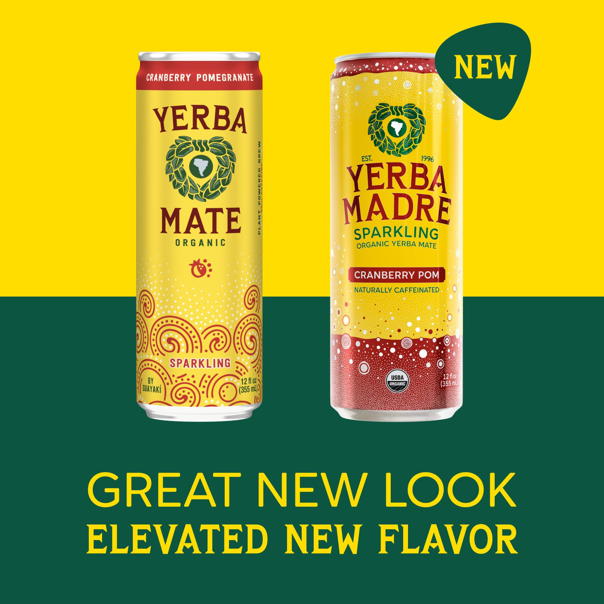 12 oz cans pack of Guayaki Yerba Madre Cranberry Pom