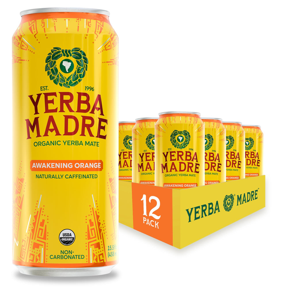Guayaki Yerba Madre Awakening Orange can with citrus blend for smooth energy