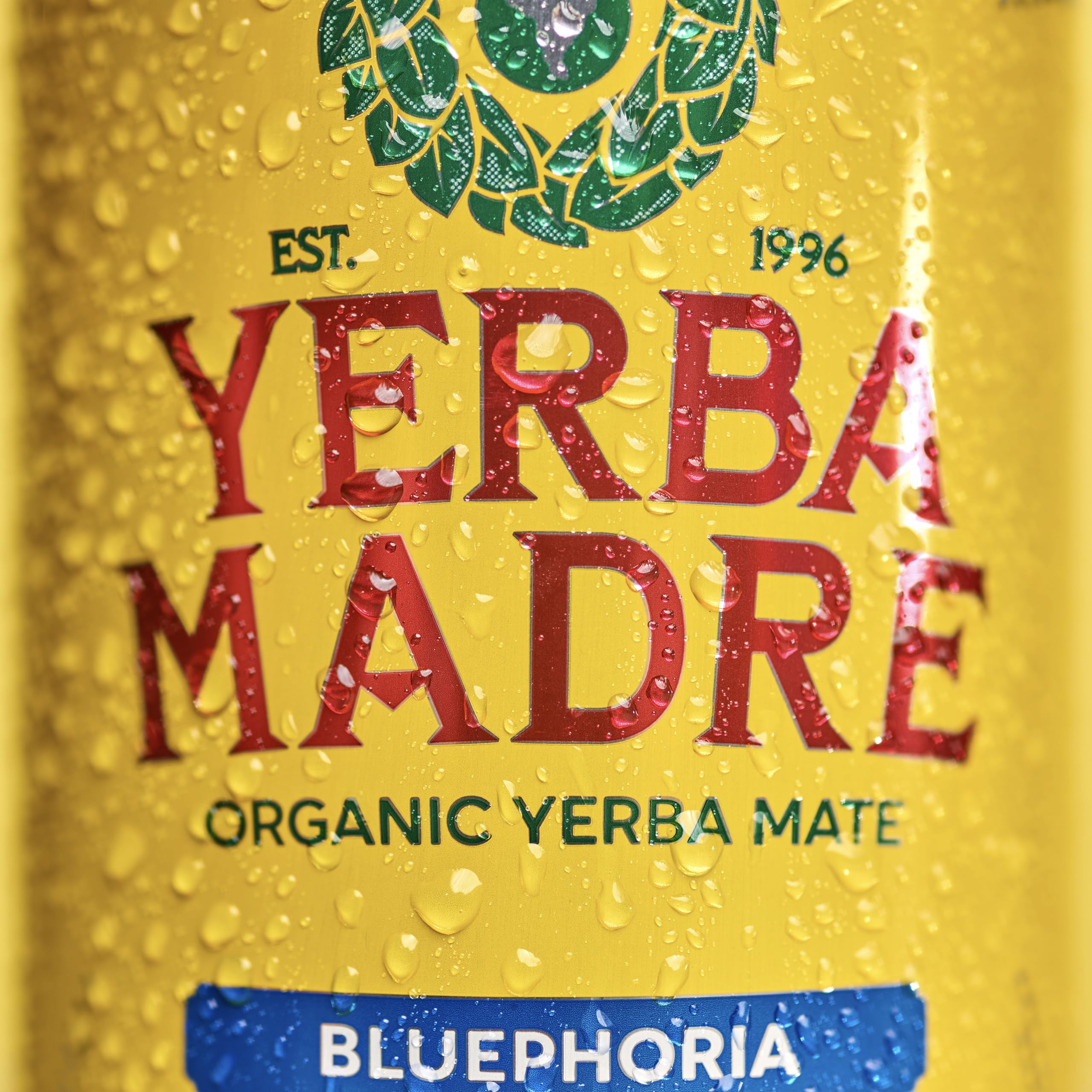 Pour shot of Guayaki Yerba Madre Bluephoria reveals fruity aroma and crisp finish.