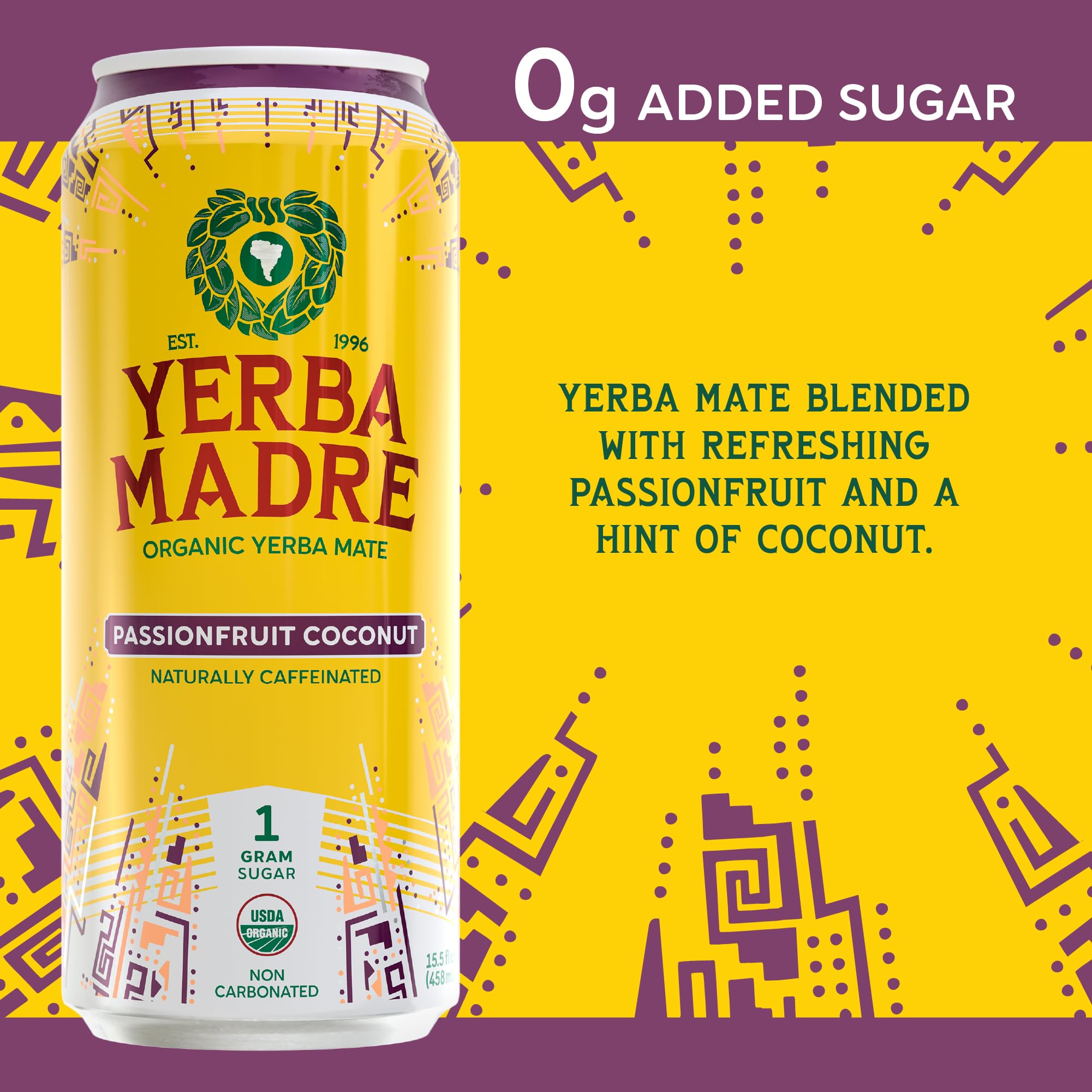 Guayaki Yerba Madre can pour into glass showing smooth energy without jitters.