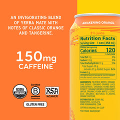 Close up of orange and lime notes in Guayaki Yerba Madre Awakening Orange