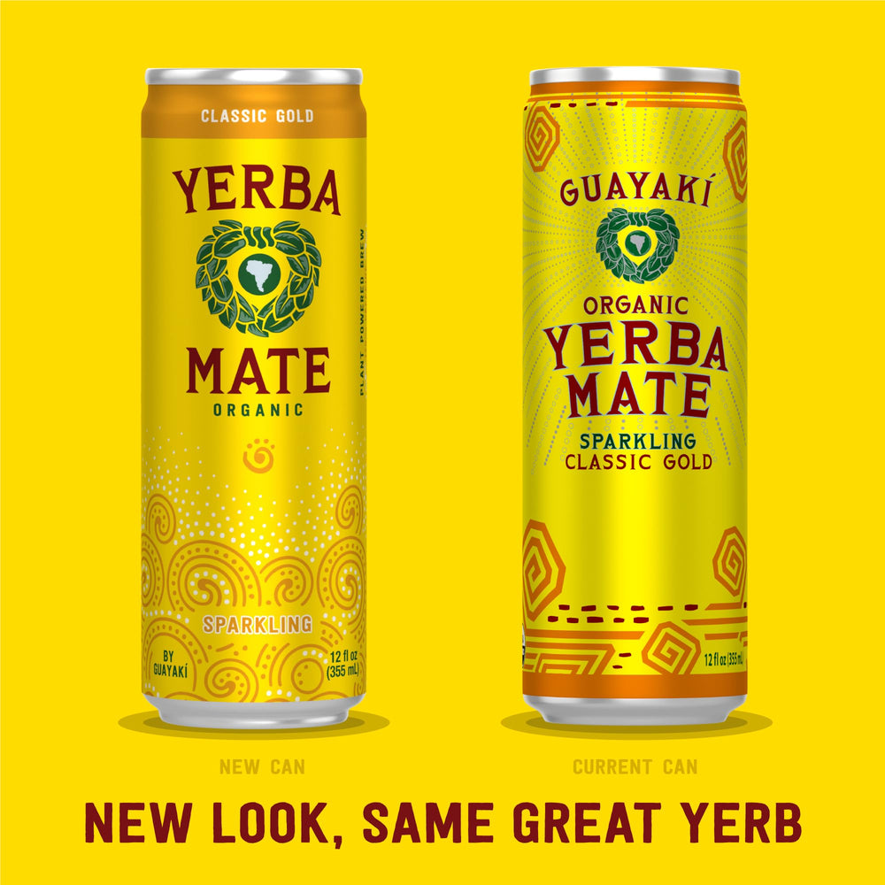 Guayaki Yerba Madre Classic Gold pack showing a 12-pack for sharing and on-the-go enjoyment.