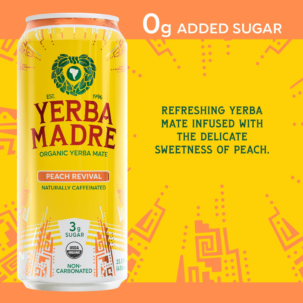 Guayaki Yerba Madre ingredients close-up highlights plant-powered caffeine and polyphenols.