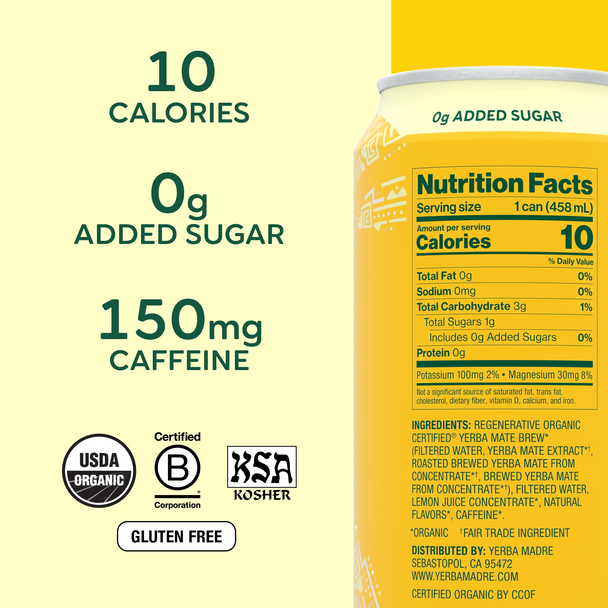 Guayaki Yerba Madre pack 12 cans, ideal for on-the-go study sessions