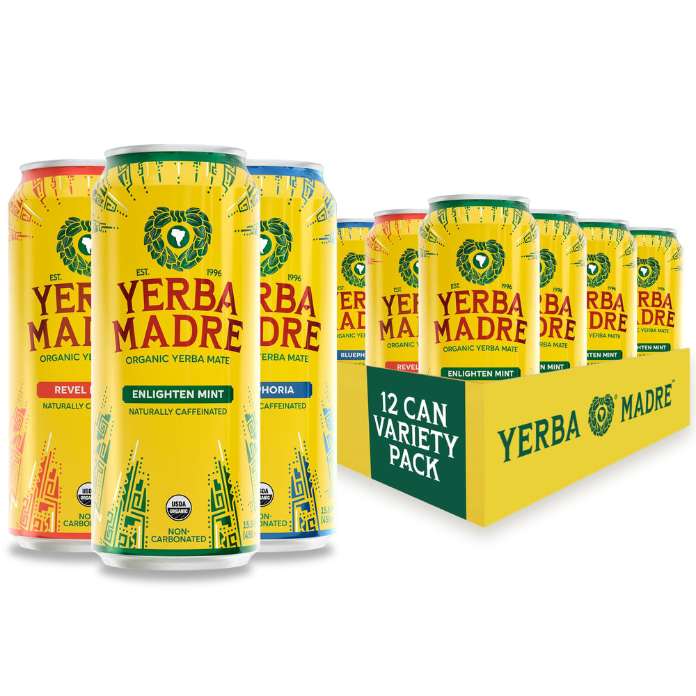 Guayaki Yerba Madre pack of cans ready for a smooth energy lift.