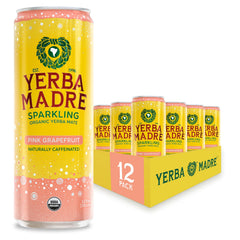 Guayaki Yerba Madre pink grapefruit can for a refreshing citrus lift during active days