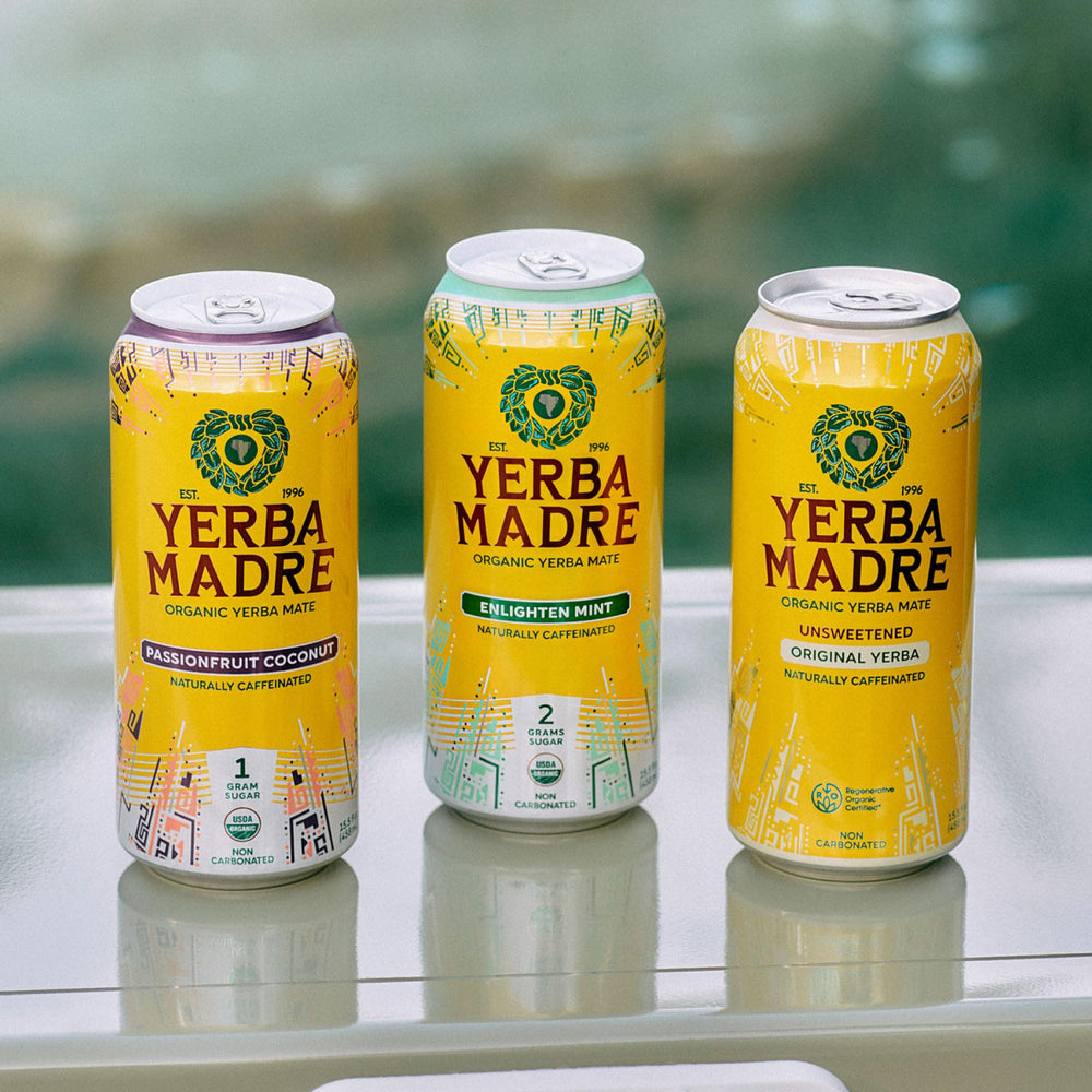 Guayaki Yerba Madre recycled packaging emphasizes sustainable convenience