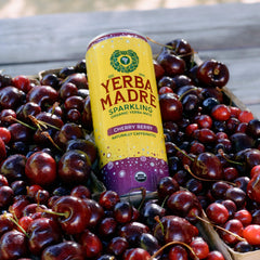 Guayaki Yerba Madre regenerative organic farming badge signals eco-conscious sourcing.