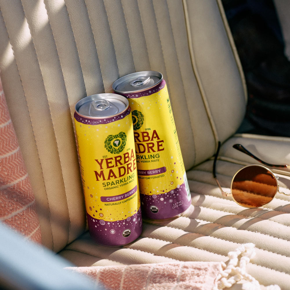 Guayaki Yerba Madre shade-grown leaves highlight premium quality and sustainability.