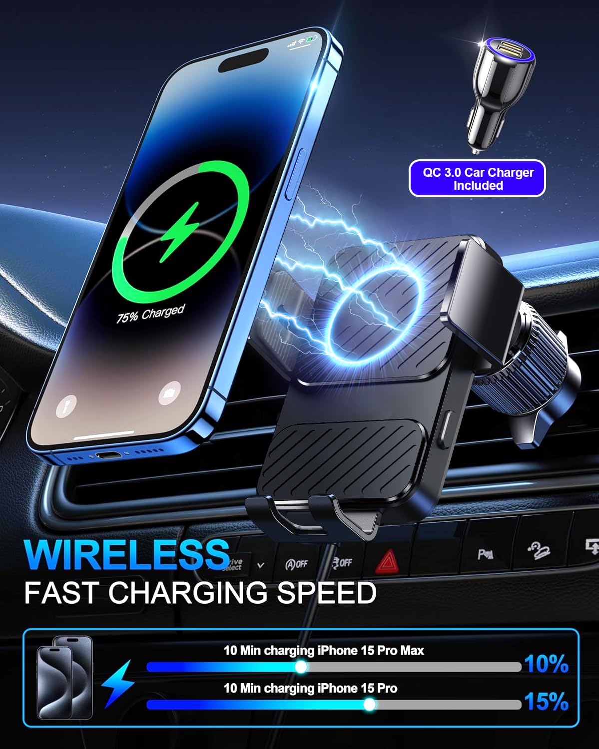 Guceful precision alignment sensors ensure optimal charging position.