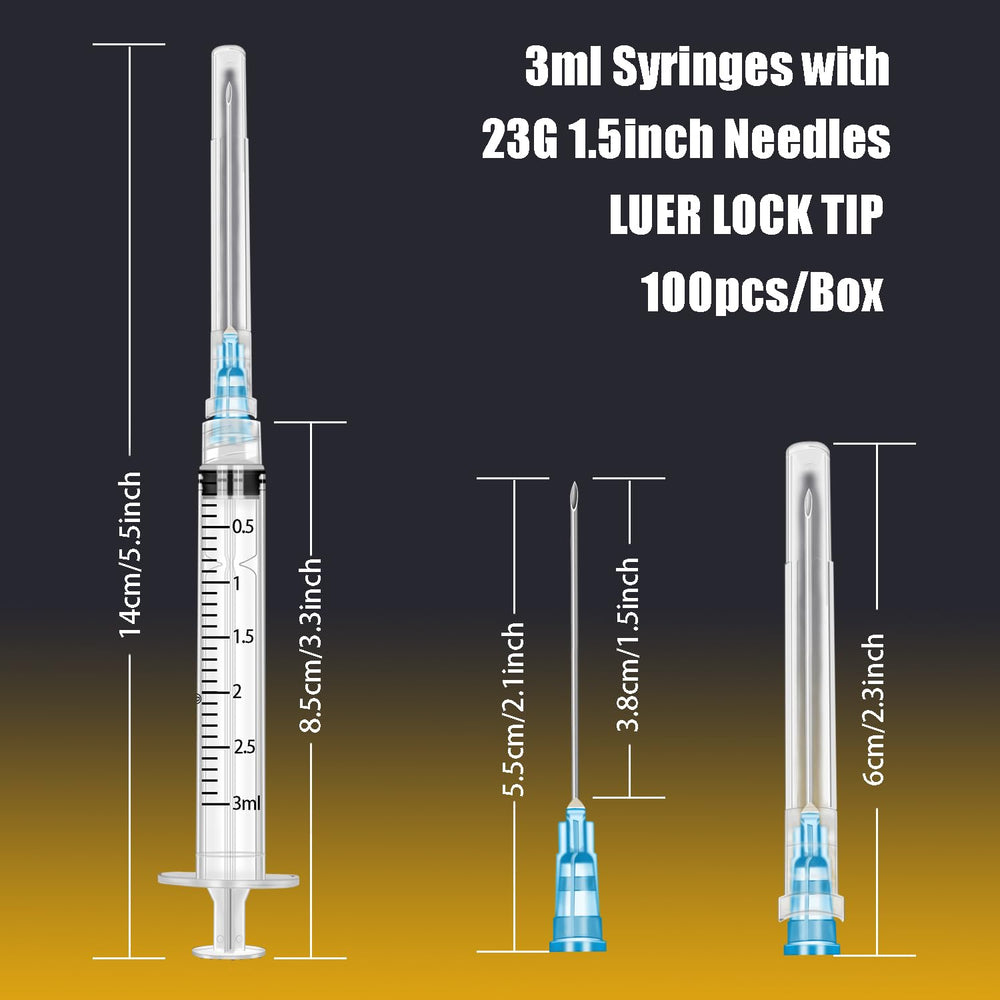 Gufastoe syringe with Luer-Lock and protective cap for safe attachment.