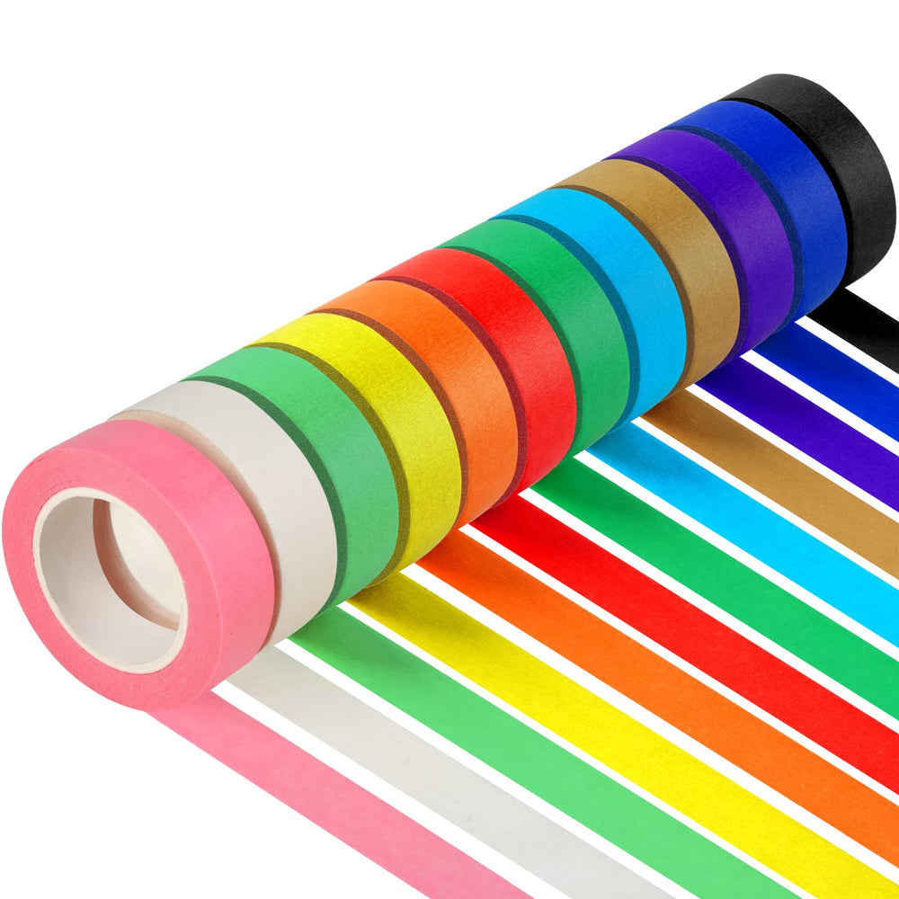 Guirnd colored masking tape set spread for bright, creative craft projects.