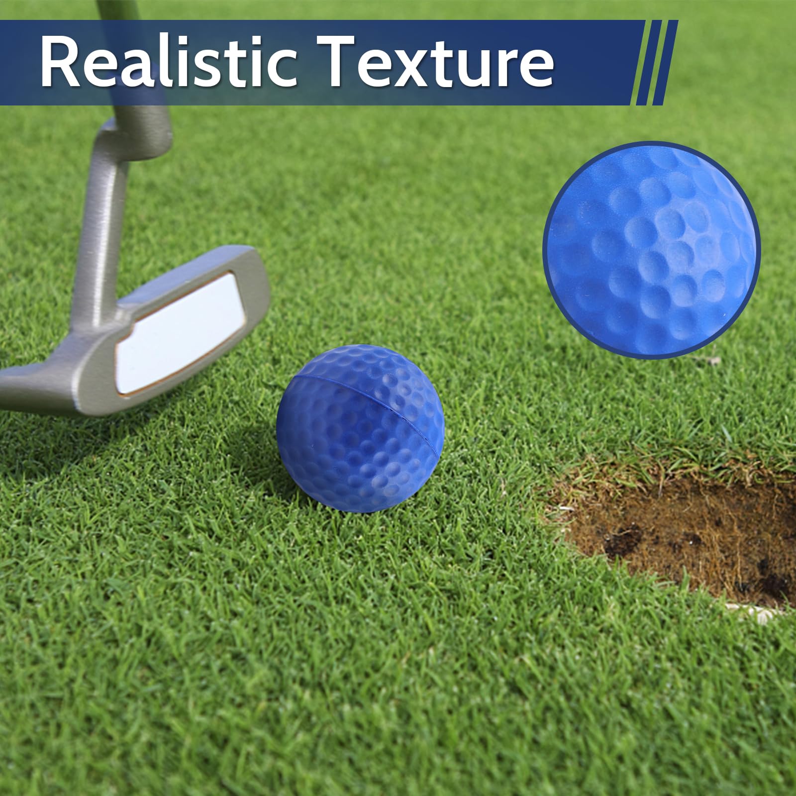 Guirnd foam golf balls compatible with indoor simulators and light training.
