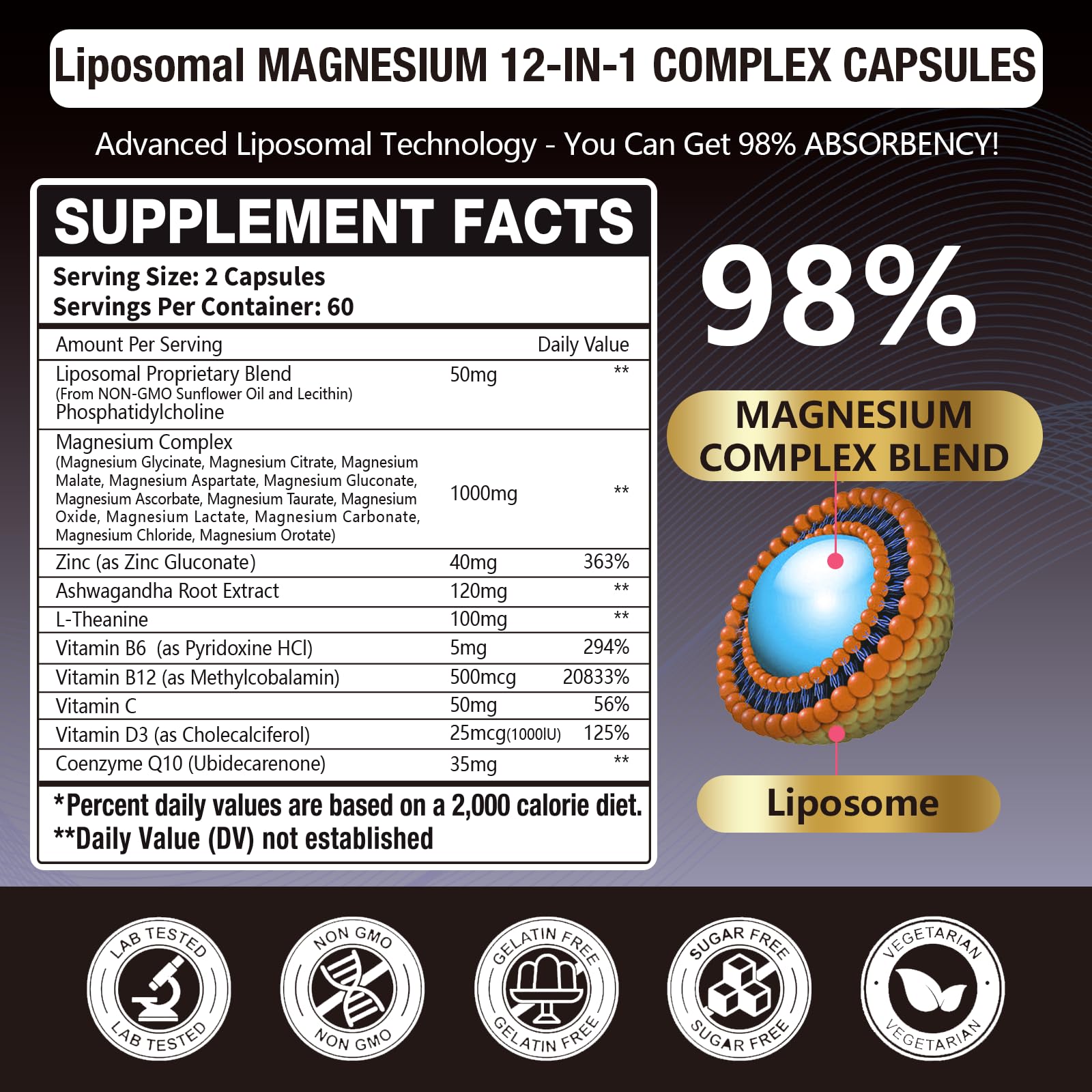 Gulapelst liposomal magnesium 21in1 capsules ready for daily supplementation.