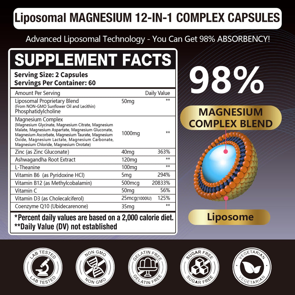 Gulapelst liposomal magnesium 21in1 capsules ready for daily supplementation.