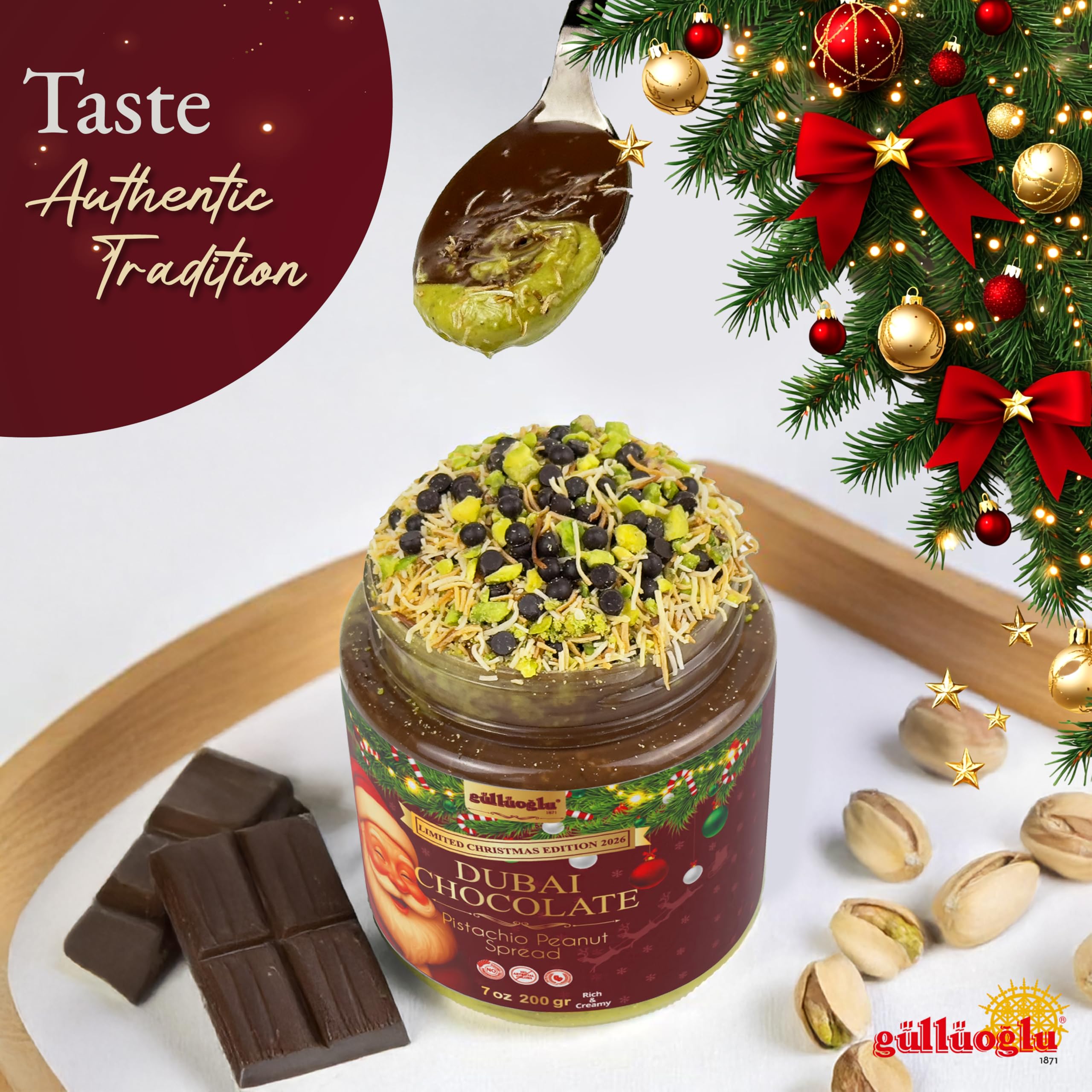 Gulluoglu holiday packaging showcasing premium gourmet presentation