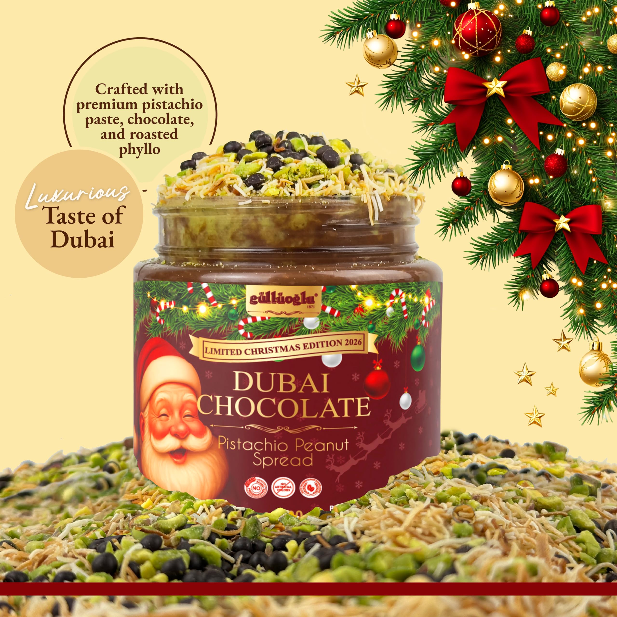 Gulluoglu spread on a croissant for a cozy winter breakfast