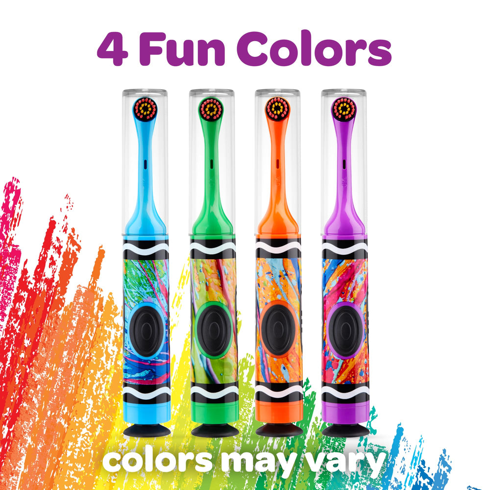 GUM Crayola Drip Art kids suction base cap keeps bristles clean