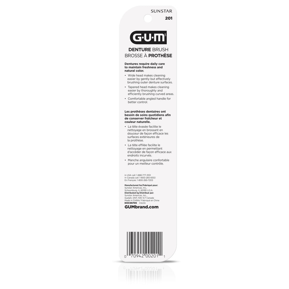 GUM Denture Brush dentist recommended for removable appliances.