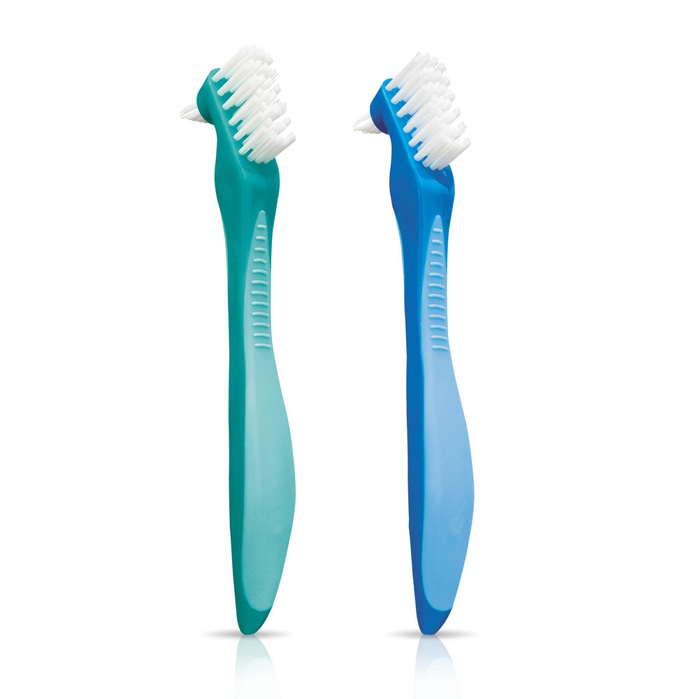GUM Denture Brush durable bristles for long-lasting cleaning.