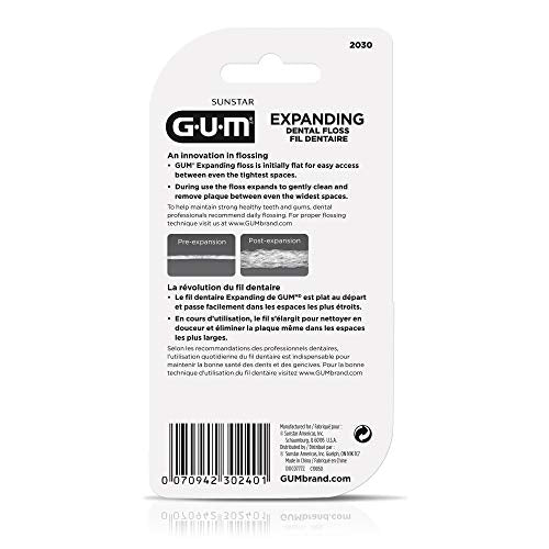 GUM Expanding Floss expands during use to clean more surface area