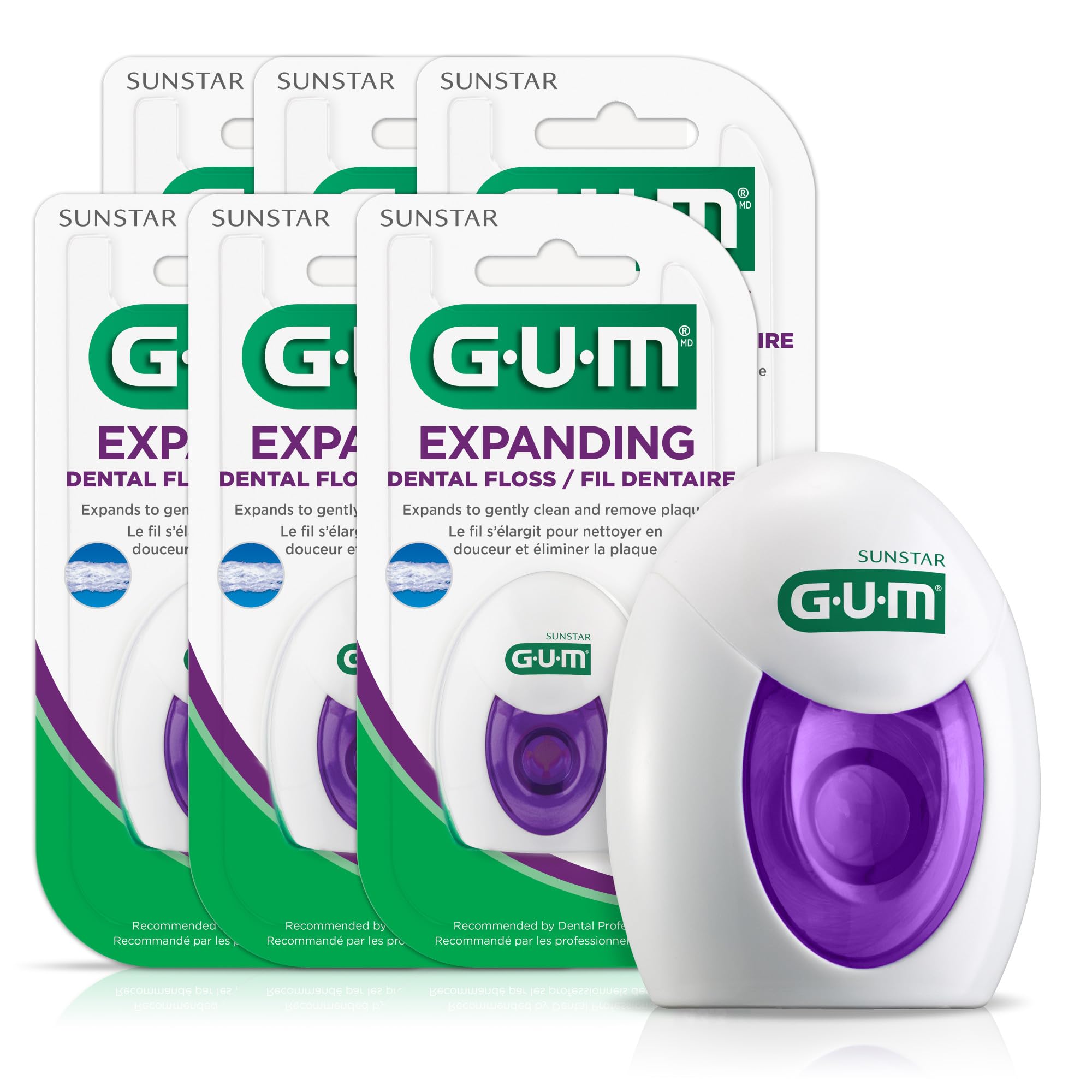 GUM Expanding Floss soft thread between teeth for deeper cleaning