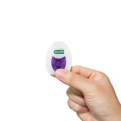 GUM Expanding Floss waxed dispenser with window helps monitor floss usage
