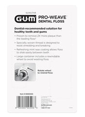 GUM Pro-Weave floss wax coating enables smooth sliding between teeth