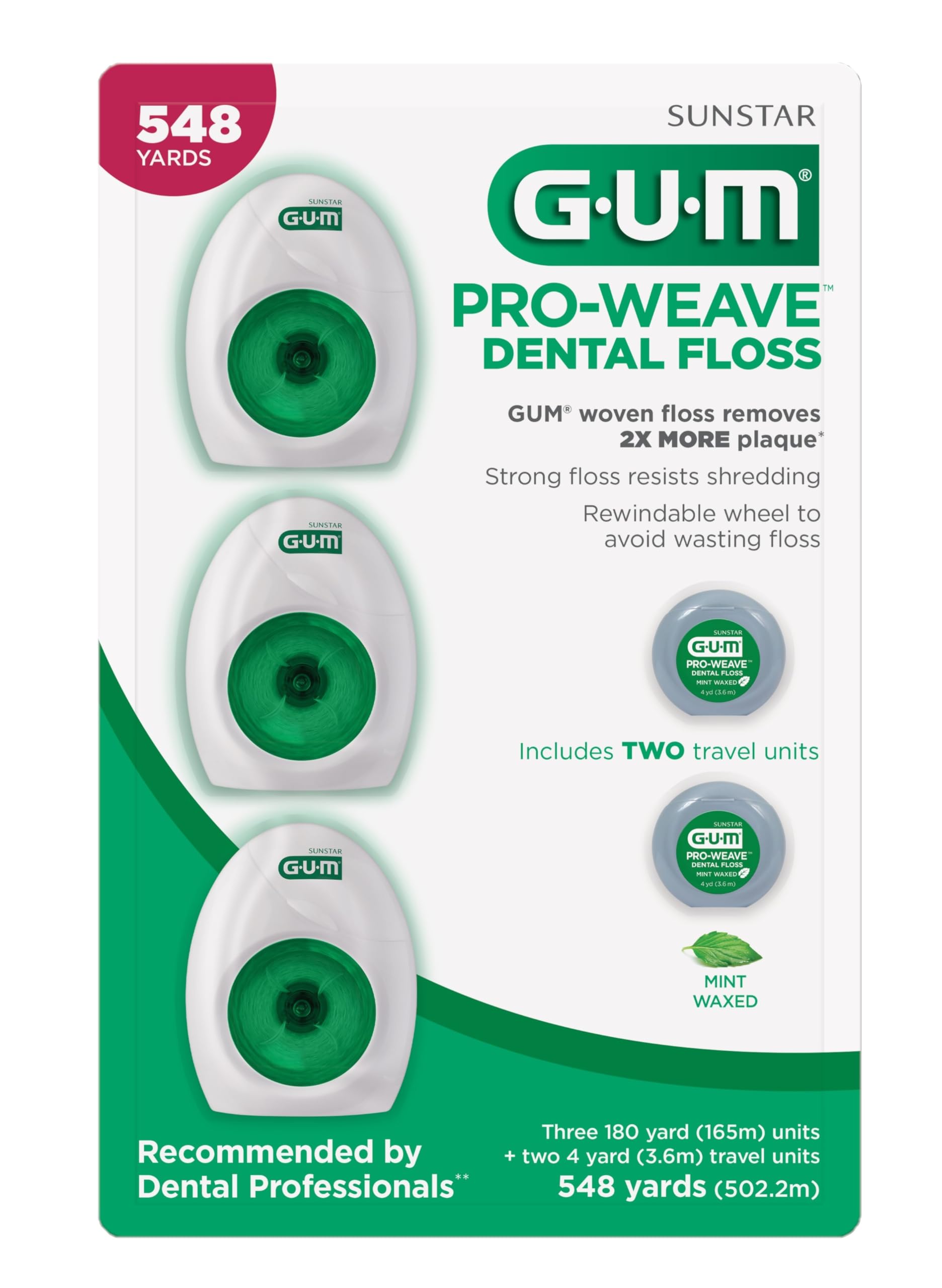 GUM Pro-Weave floss between teeth for cleaning between interdental spaces