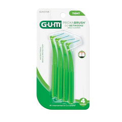 GUM Proxabrush Go-Betweens closeup bristles offer plaque removal in hard-to-reach areas.