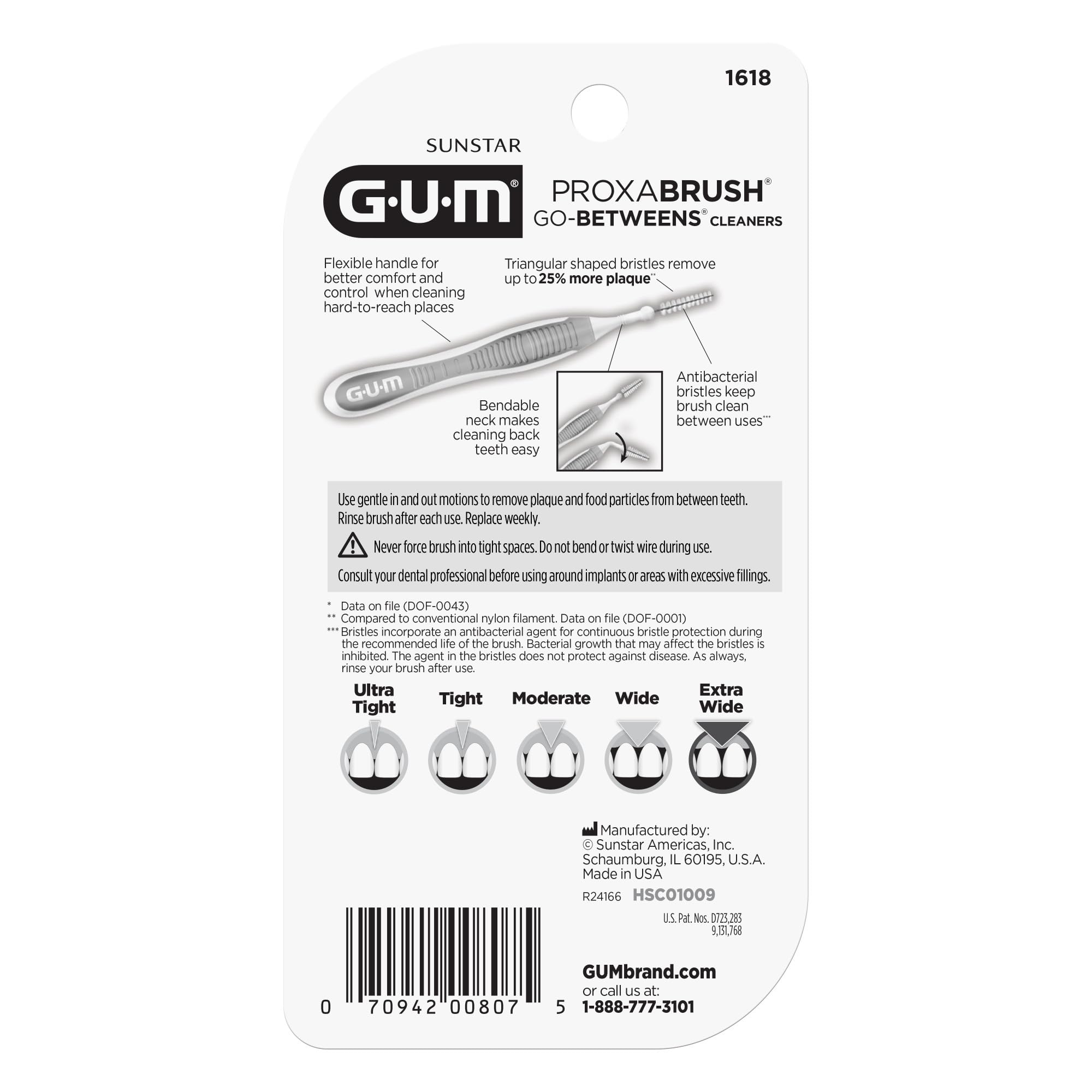 GUM Proxabrush Go-Betweens between-teeth cleaning for a healthier smile