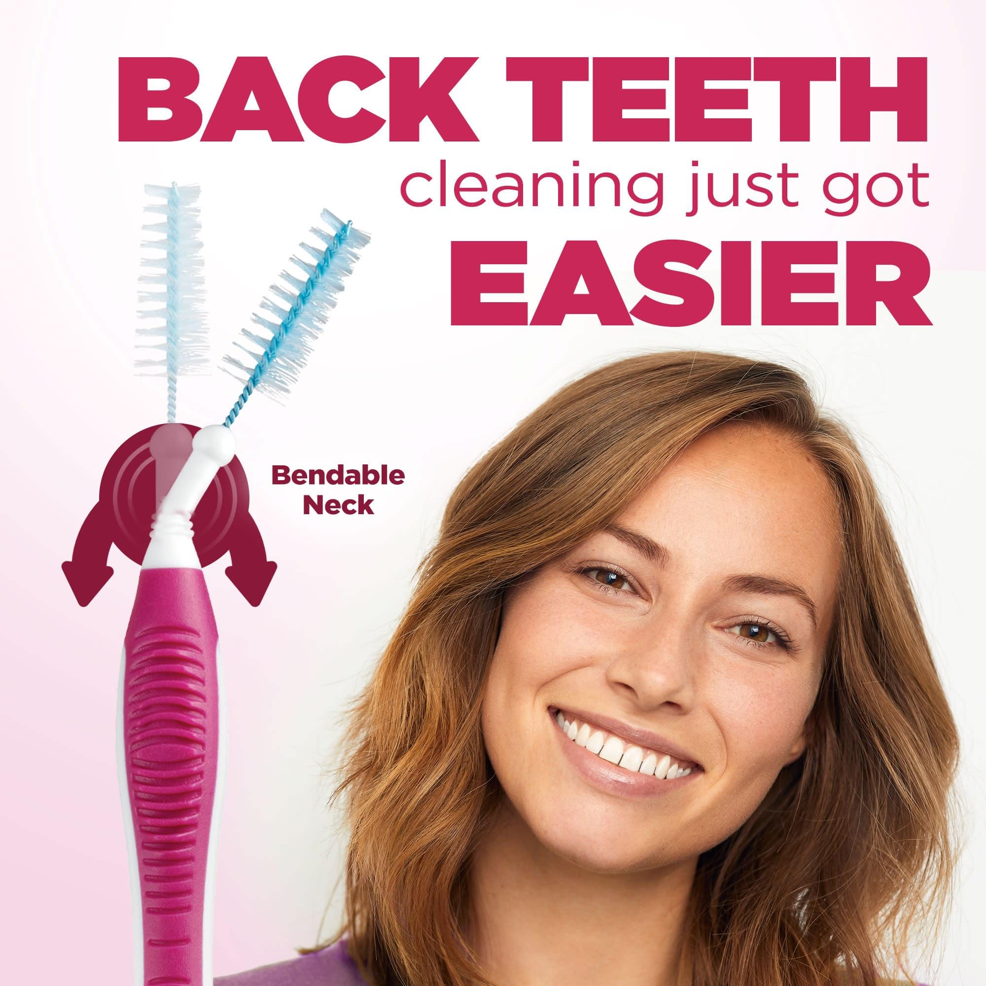 GUM Proxabrush Go-Betweens soft bristles help gentle between-teeth cleaning