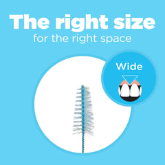 GUM Proxabrush Go-Betweens nylon-coated wire cleans around implants and devices without scratching.