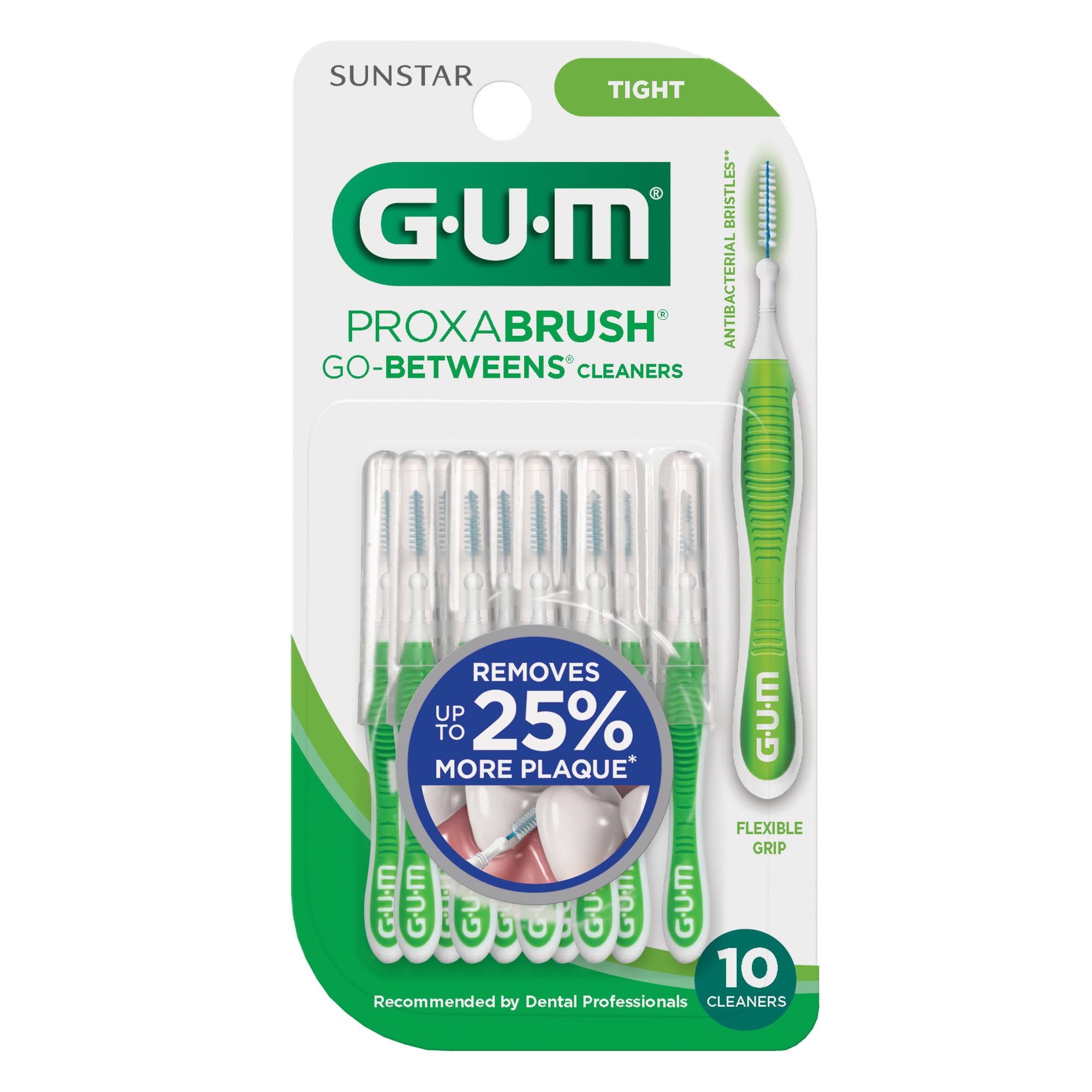 GUM Proxabrush Go-Betweens pack of 6 sets for extended use and travel