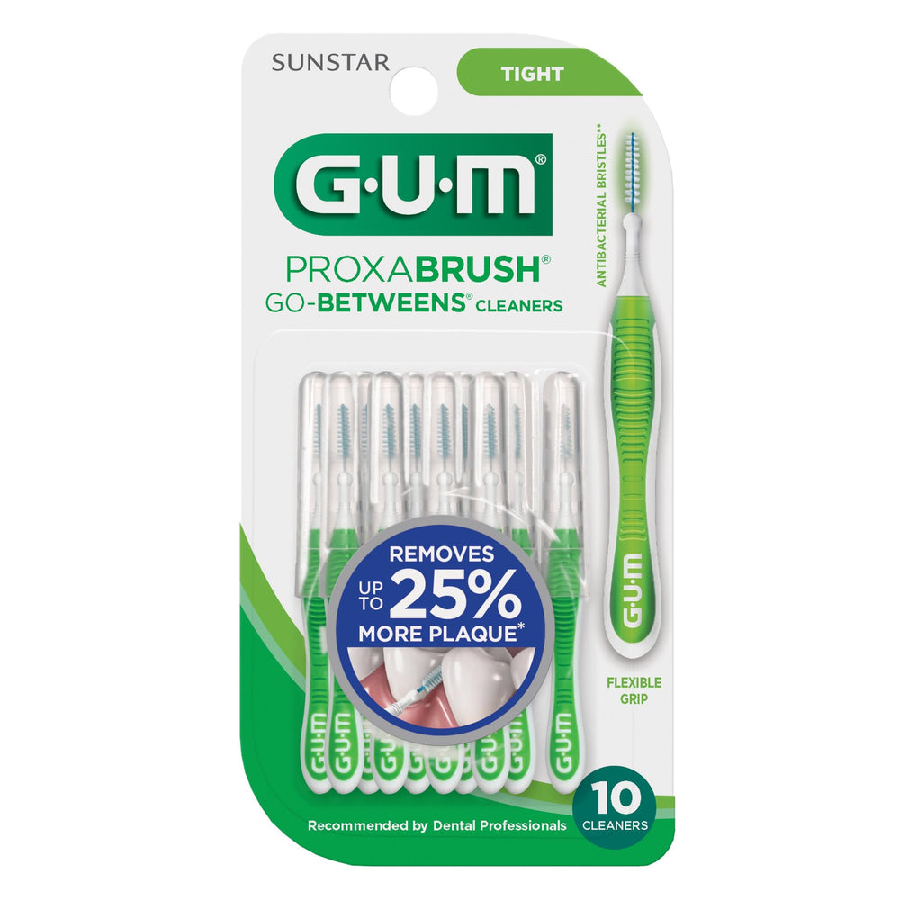 GUM Proxabrush Go-Betweens pack of 6 sets for extended use and travel