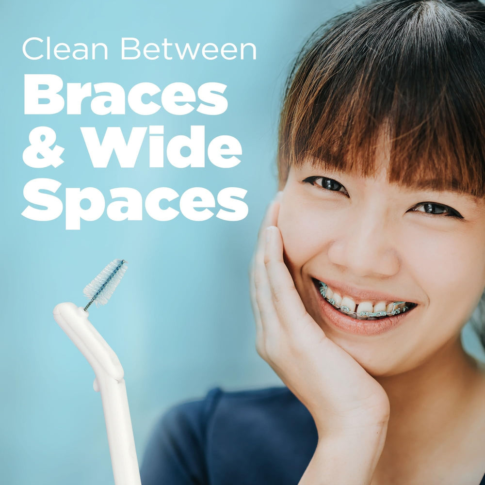 GUM Proxabrush Go-Betweens feature soft bristles for gentle between-teeth cleaning.