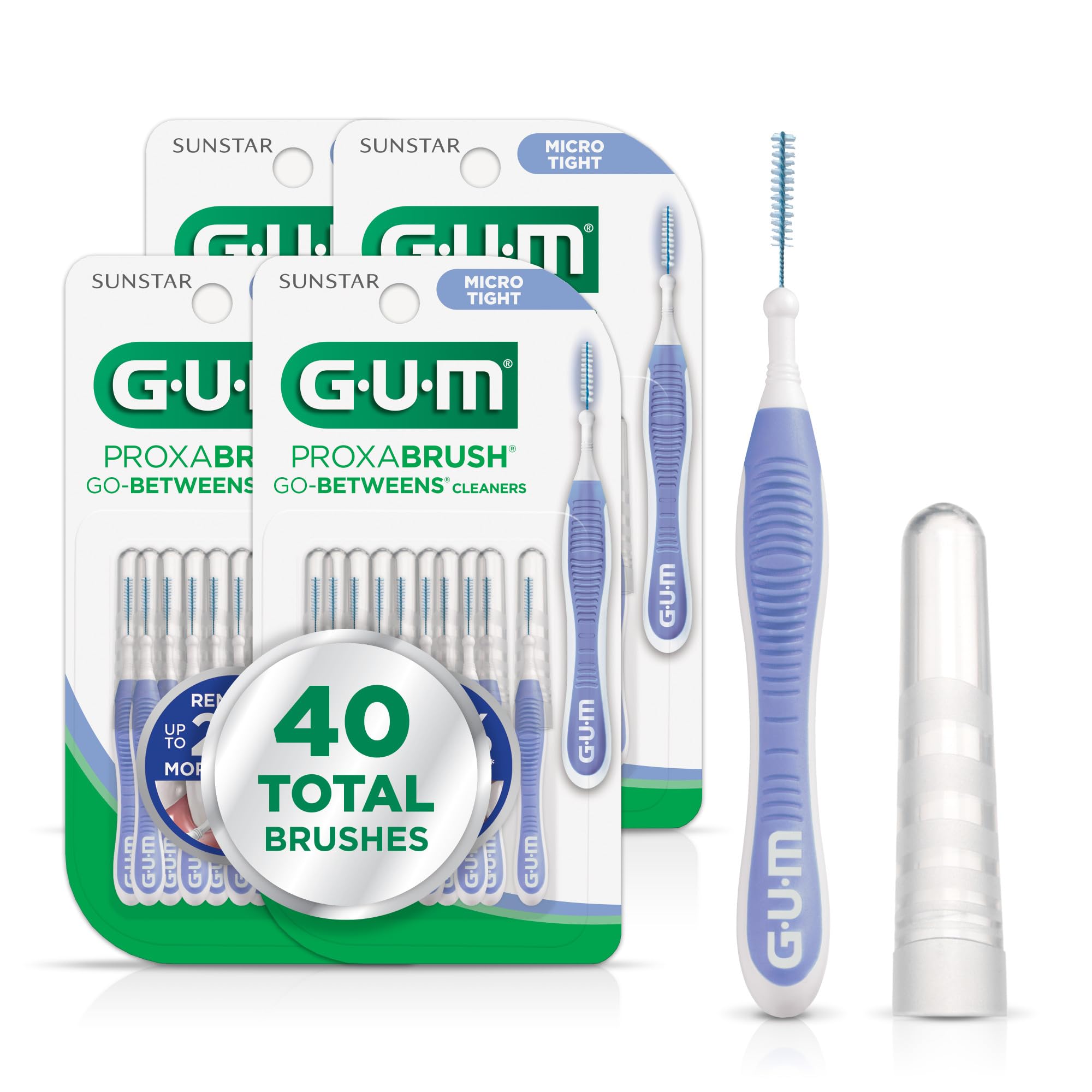 GUM Proxabrush Go-Betweens travel cap for hygienic, portable cleaning on the go.