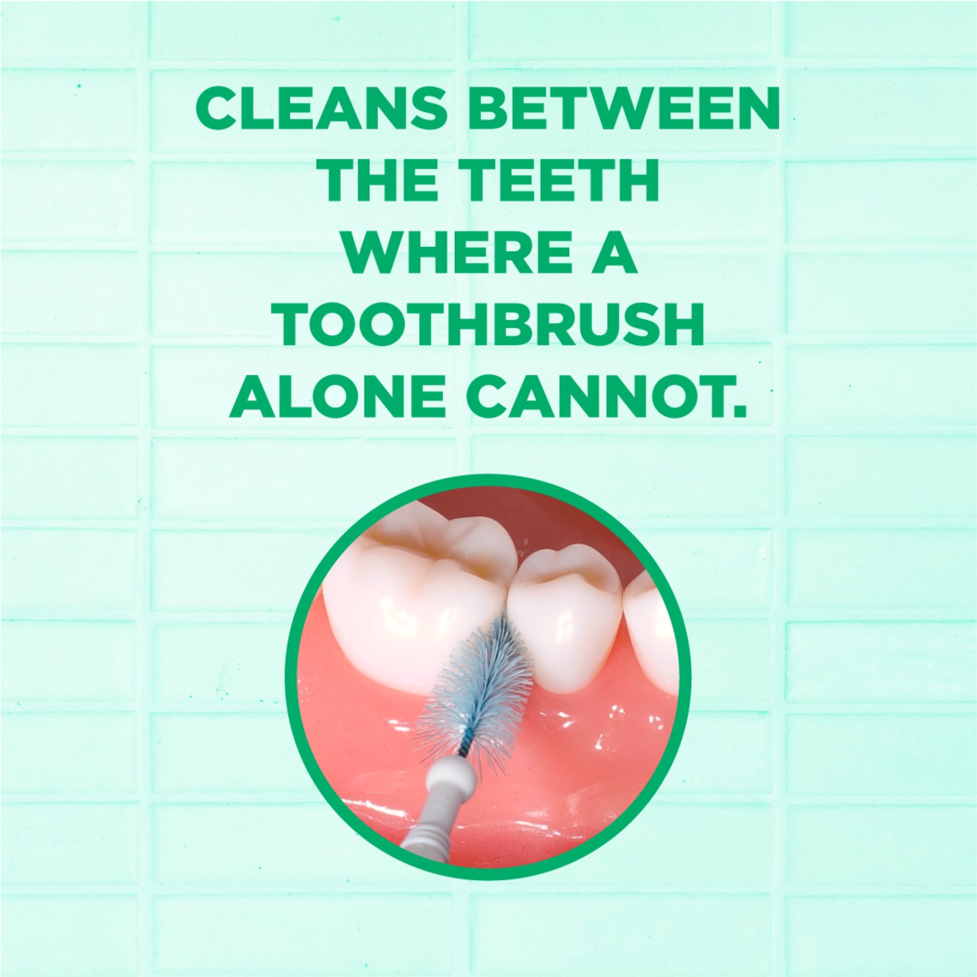 GUM Proxabrush Go-Betweens triangular bristles for thorough cleaning