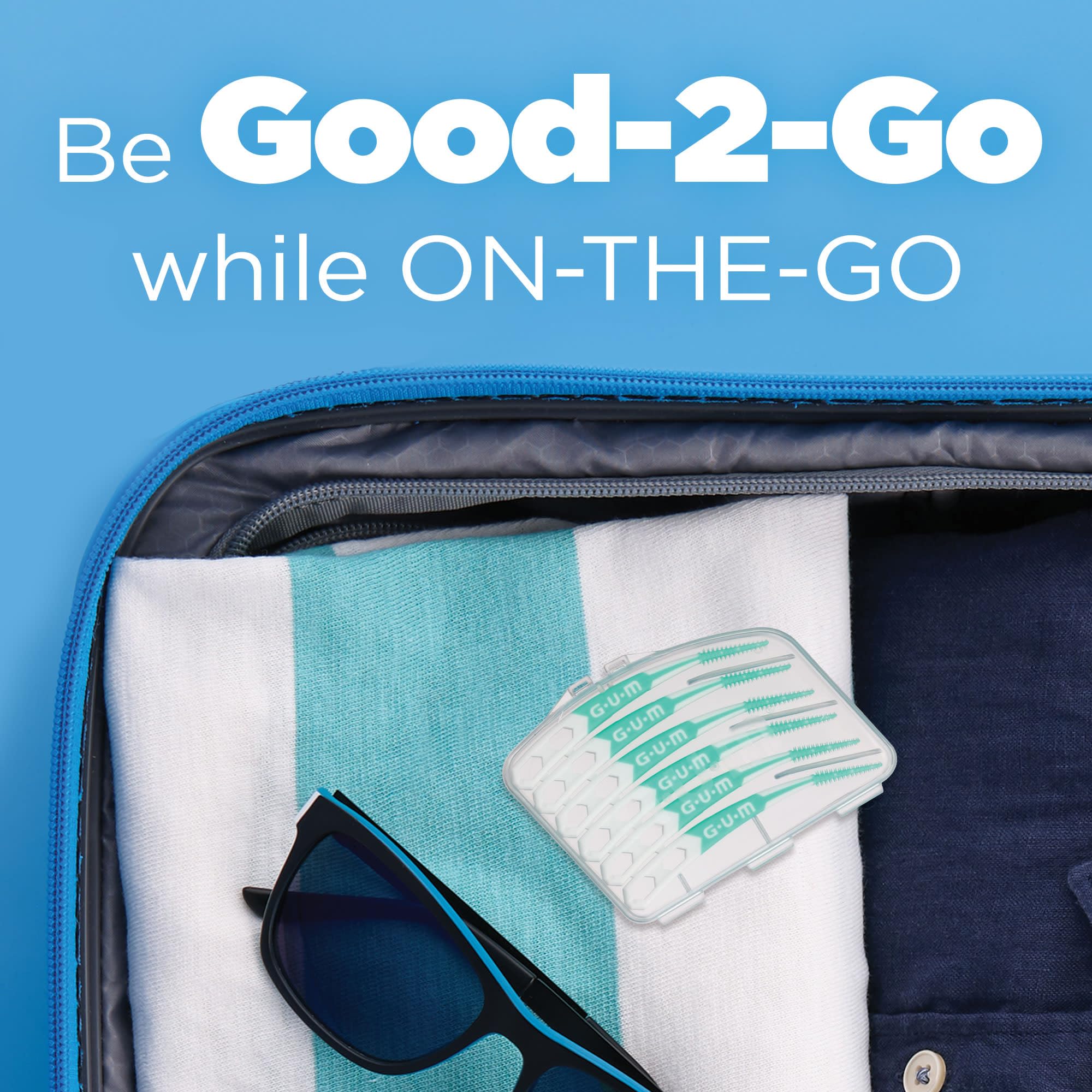 GUM Soft-Picks Advanced discreet packaging for on-the-go use.