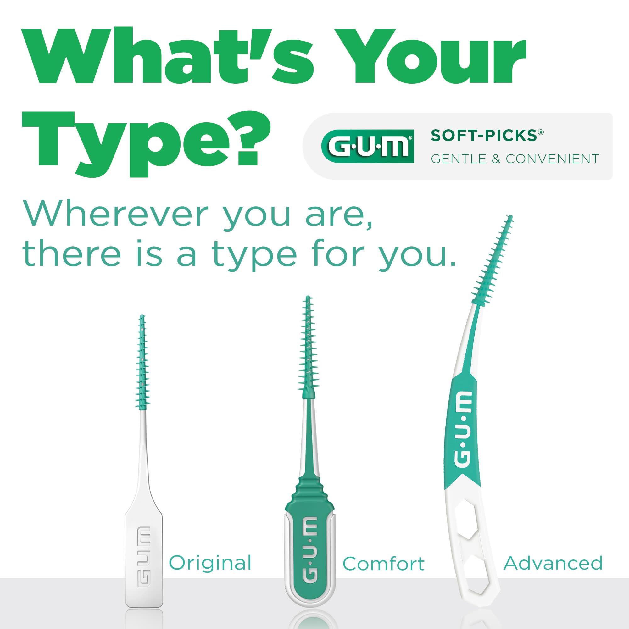 GUM Soft-Picks Advanced ideal for small interdental spaces.