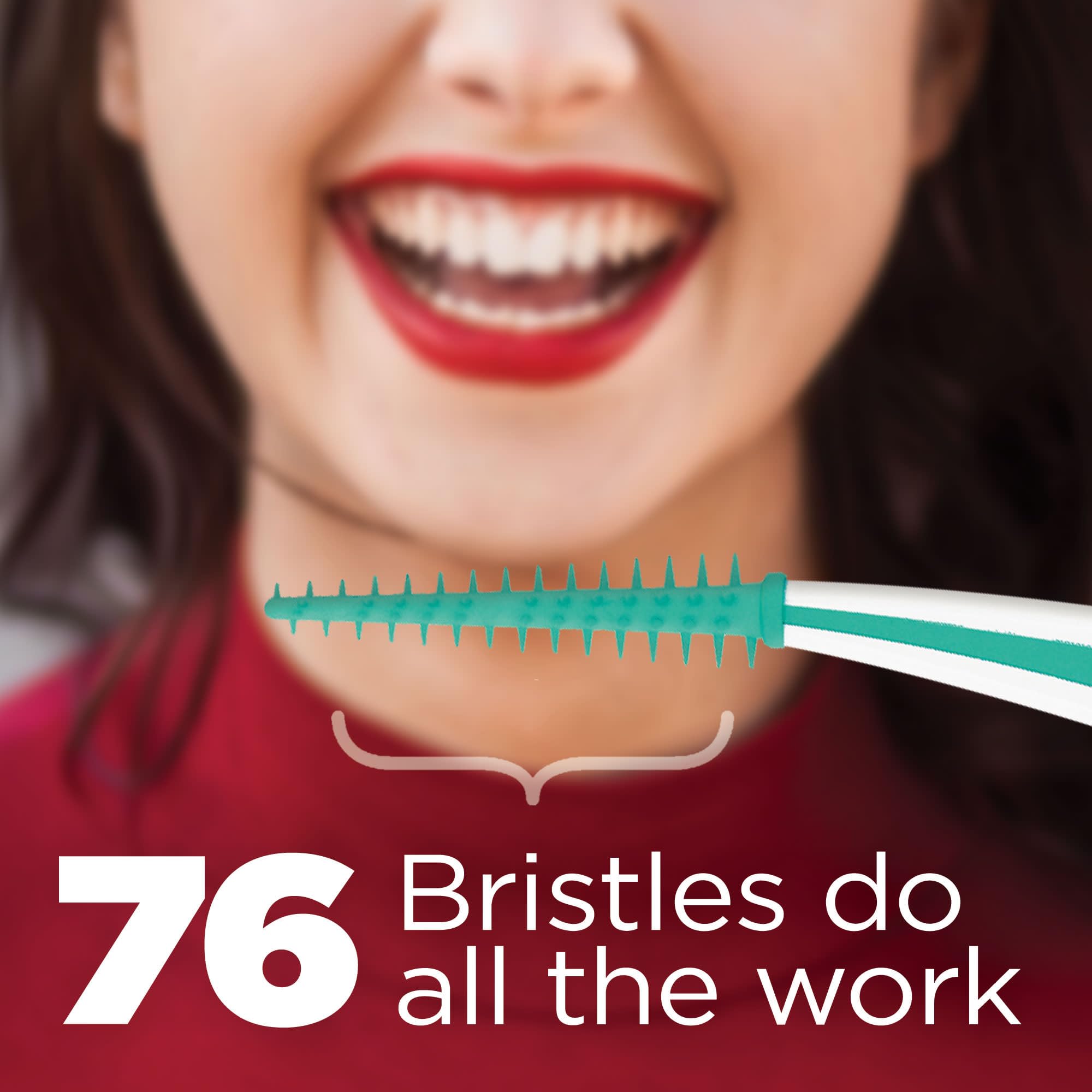 GUM Soft-Picks Advanced tapered tip for precise cleaning.