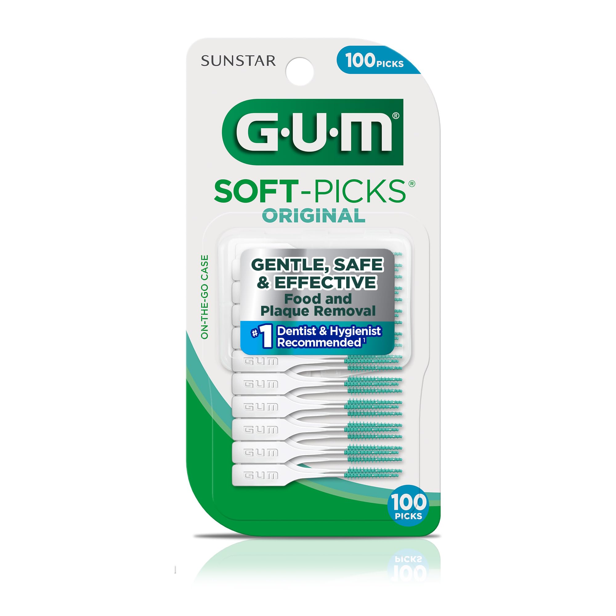 GUM Soft Picks Original portable carry case for on-the-go use.