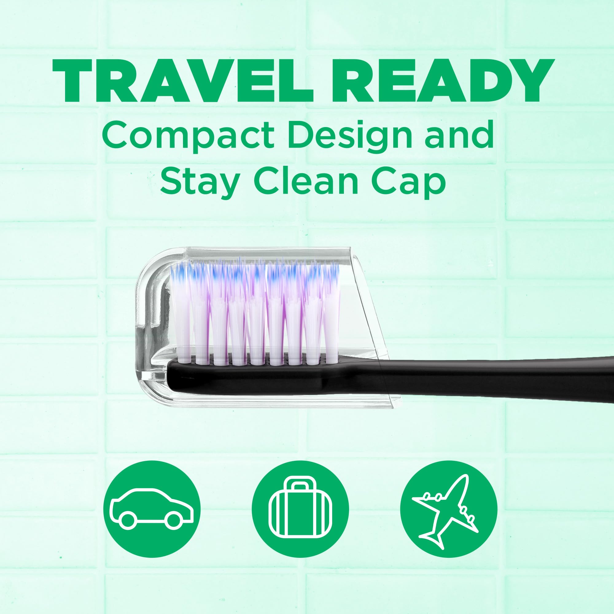 Battery compartment of the GUM toothbrush powered by one AAA battery.