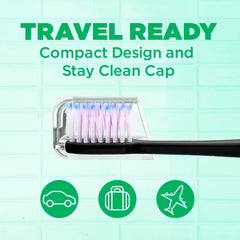 Battery compartment of the GUM toothbrush powered by one AAA battery.
